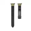 Pulseira Connect 22mm em silicone e pele com fecho magnético Verde-floresta