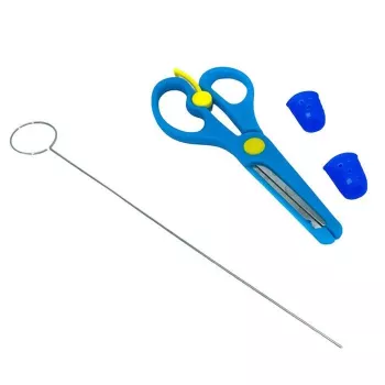 iLike S3 conjunto de acessórios 3em1 para caneta de impressão 3D - agulha de limpeza / tesoura / 2 protetores de dedos