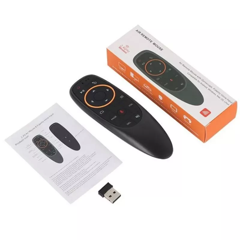 CP G10s rato aéreo universal para Smart TV - telecomando sem fios / IR com assistente de voz e giroscópio, preto