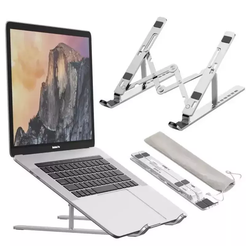 iLike STM1 suporte metálico dobrável para portátil de 10-17,3 polegadas - prateado