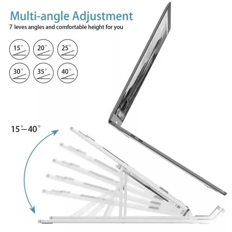 iLike STM1 suporte metálico dobrável para portátil de 10-17,3 polegadas - prateado