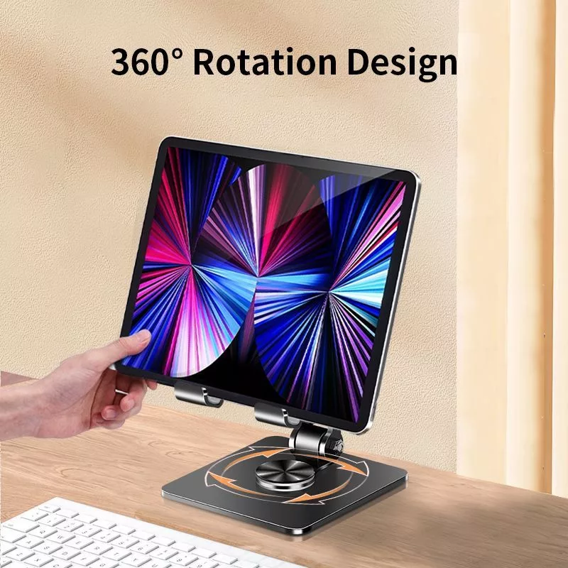 iLike STM4 suporte metálico para tablet com ângulo perfeito ajustável e rotação de 360°, preto