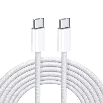 iLike cabo USB-C para USB-C 65W 2M branco