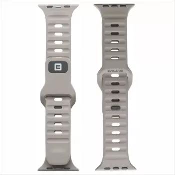 Evelatus Watch 42/44/45 Sport Silicone Loop cinzento azulado claro