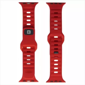 EVELATUS Apple Watch 42/44/45 Sport Silicone Loop cereja escuro