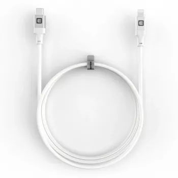 Evelatus cabo USB-C para Lightning 2,0M 60W (MFI09) caixa de alumínio trançado branco