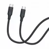 Evelatus Cabo de silicone USB-C para USB-C 1,2 m 60 W / 20 V 3 A Preto