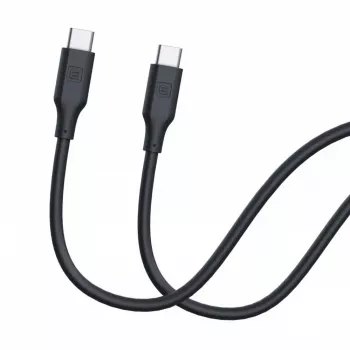 Evelatus Cabo de silicone USB-C para USB-C 1,2 m 60 W / 20 V 3 A Preto