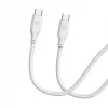 Evelatus cabo de silicone USB-C para USB-C 1,2m 60W / 20V 3A branco