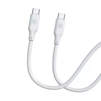 Evelatus cabo de silicone USB-C para USB-C 1,2m 60W / 20V 3A branco