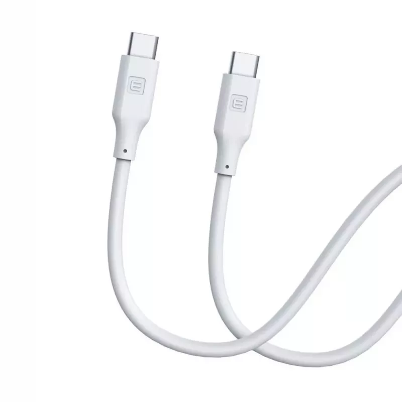 Evelatus cabo de silicone USB-C para USB-C 1,2m 60W / 20V 3A branco