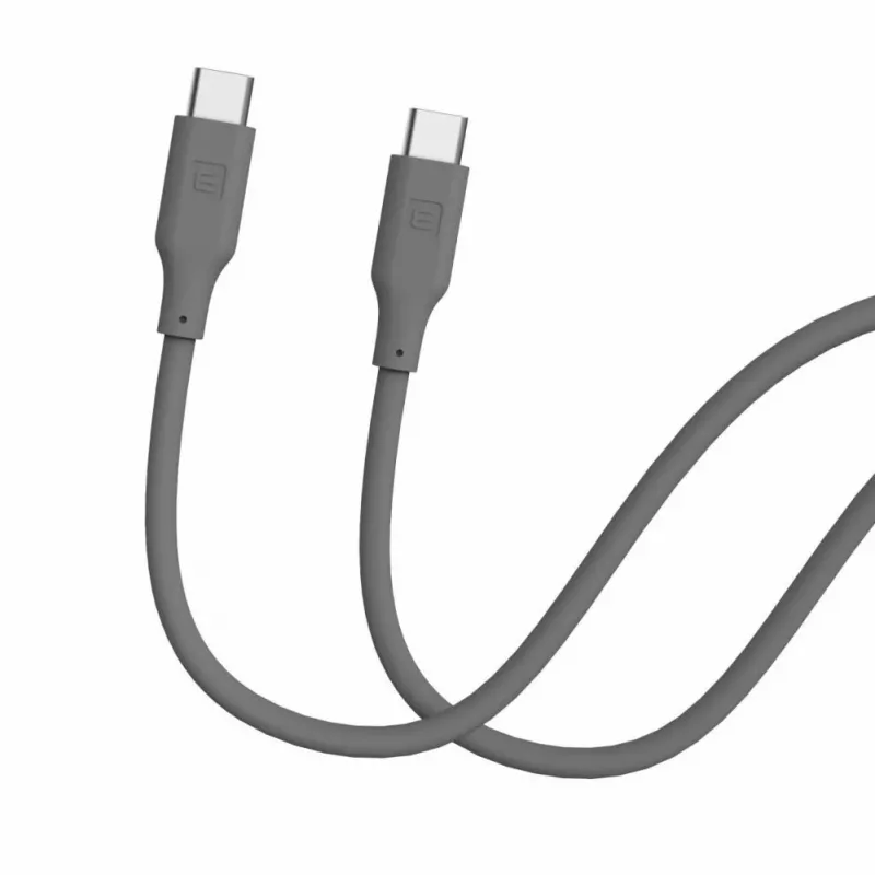 Evelatus Cabo de silicone USB-C para USB-C 1,2 m 60 W PD Cinzento