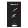 Evelatus cabo USB-C para Lightning 1,2m 60W MFi certificado nylon trançado caixa de alumínio preto