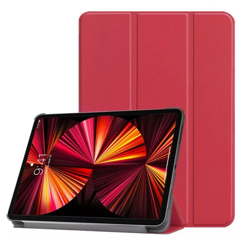 iLike Galaxy Tab S9 11 Capa Tri-Fold com Suporte em Pele Ecológica Rosa Coral