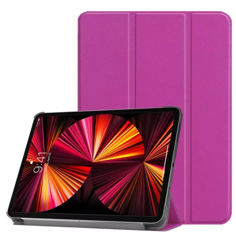 iLike iPad Mini 5 7.9 Capa Tri-Fold com Suporte em Pele Ecológica Roxo
