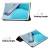 iLike Capa com Suporte Tri-Fold em Pele Ecológica para Galaxy Tab S9 FE Plus Azul-céu