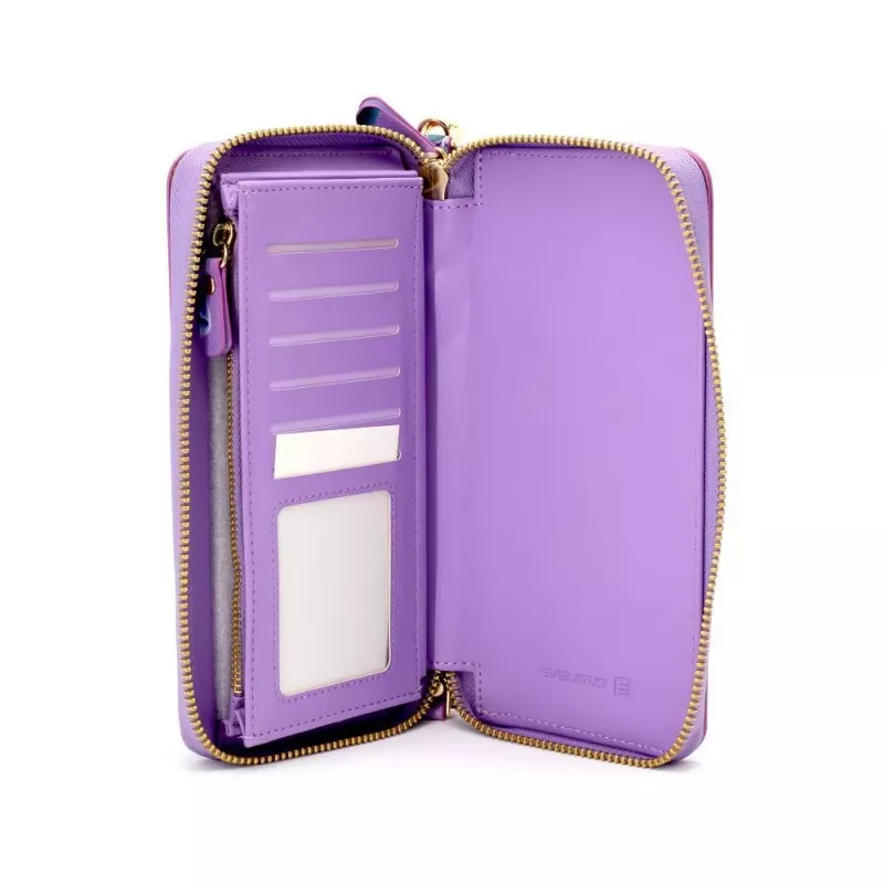 Evelatus Carteira Universal com Suporte Floral Roxo