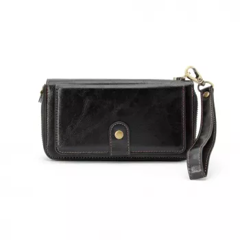Evelatus Carteira Universal Multifuncional com Pulseira em Pele Preto