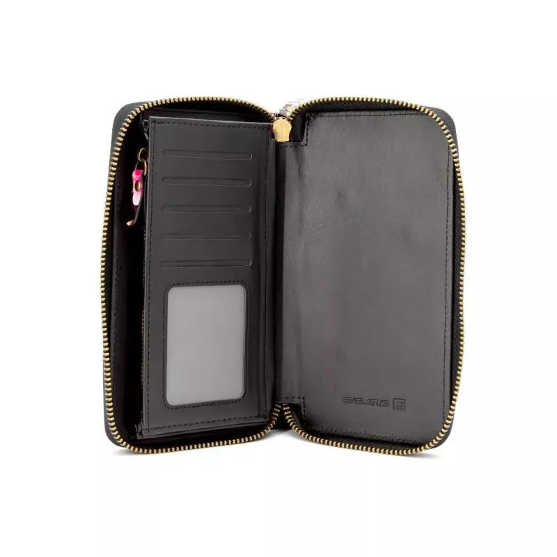 Evelatus carteira universal design com fecho flor preto