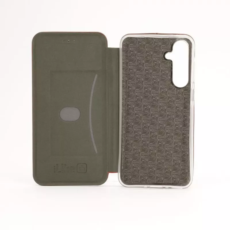 Capa tipo livro iLike para Samsung Galaxy A55 Plum