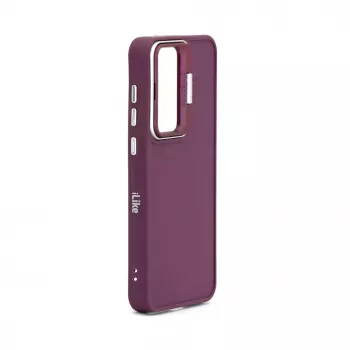Capa híbrida iLike para Samsung Galaxy A15 com suporte para câmara ameixa
