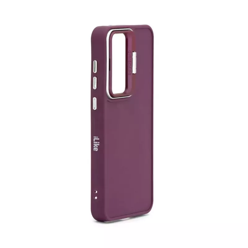 Capa híbrida iLike para Samsung Galaxy A15 com suporte para câmara ameixa