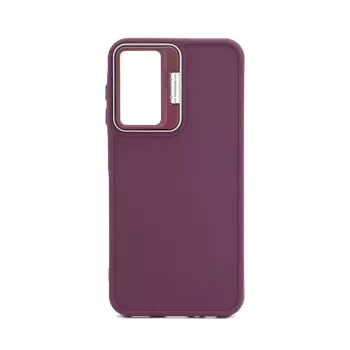 Capa híbrida iLike para Samsung Galaxy A35 com suporte para câmara ameixa