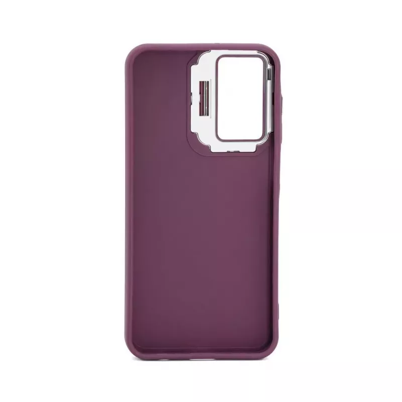 Capa híbrida iLike para Samsung Galaxy A55 com suporte para câmara ameixa