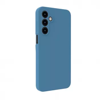 Capa de silicone Evelatus Premium Soft Touch para Samsung Galaxy A14 4G / 5G cinzento-azul