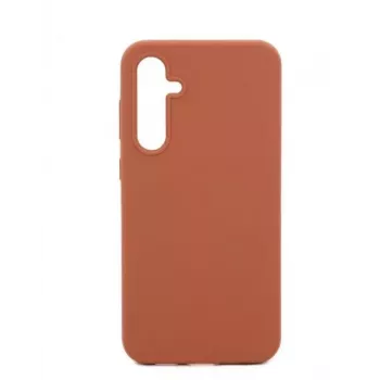 Capa de silicone Evelatus Premium Soft Touch para Samsung Galaxy A34 Saddle Brown
