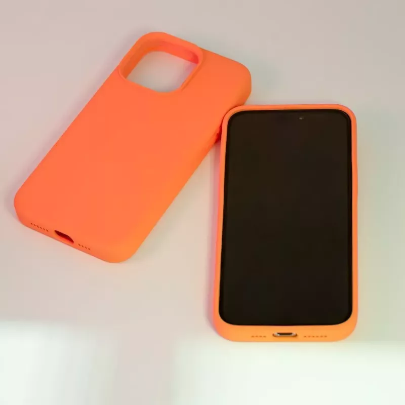 Evelatus Apple iPhone 15 Pro Max Capa de silicone Soft Touch Premium MagSafe New Function laranja