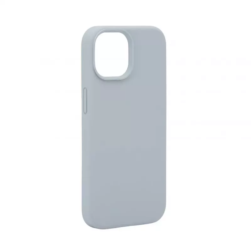 Evelatus Apple iPhone 15 Capa de silicone Soft Touch Premium MagSafe New Function azul-acinzentado