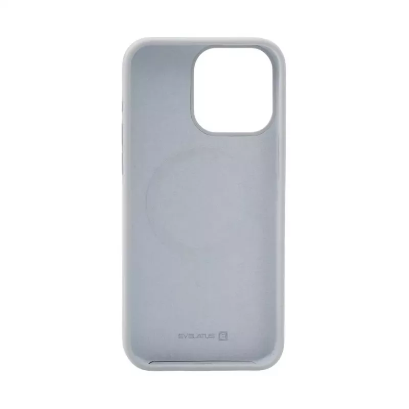Evelatus Apple iPhone 15 Pro Max Capa de silicone Soft Touch Premium MagSafe New Function azul-acinzentado