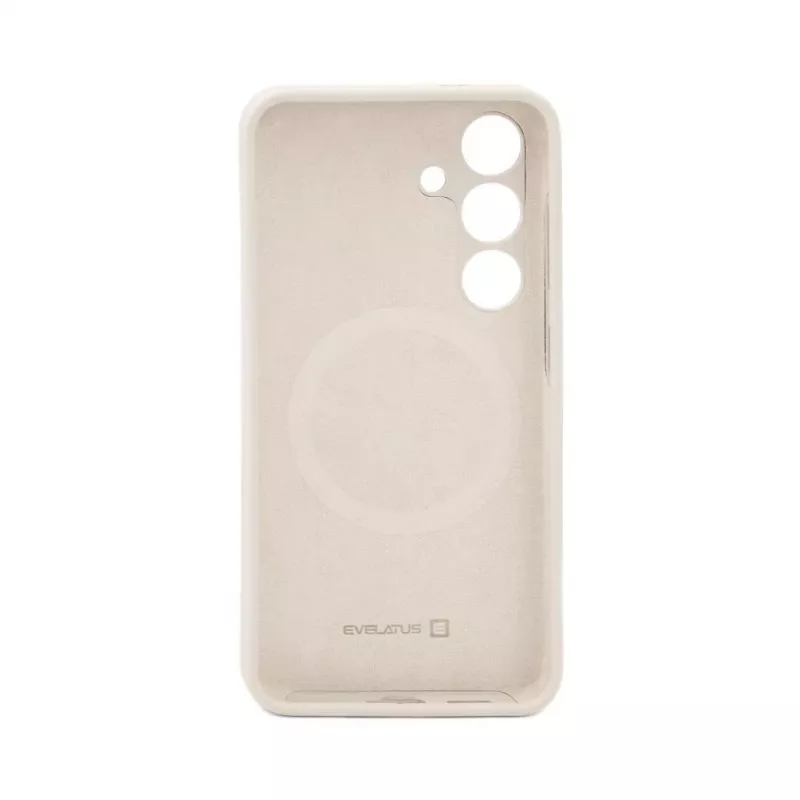Evelatus Samsung Galaxy S24 Capa de silicone Soft Touch Premium MagSafe cinzenta