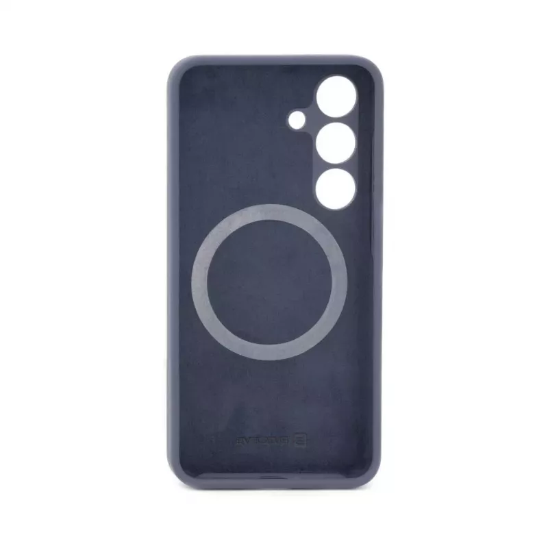 Evelatus Samsung Galaxy S24 Capa de silicone Soft Touch Premium MagSafe azul-meia-noite