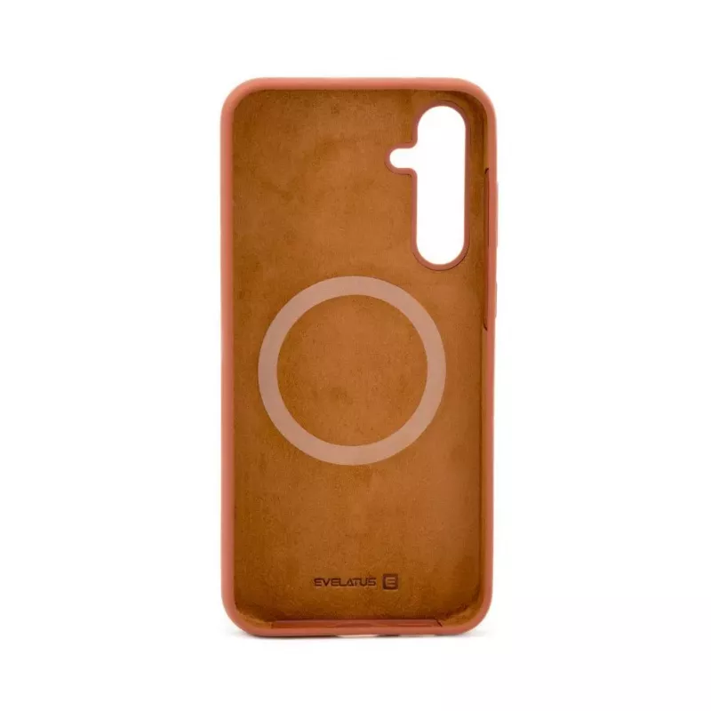 Evelatus Samsung Galaxy S23 FE Capa de silicone Soft Touch Premium castanho-sela