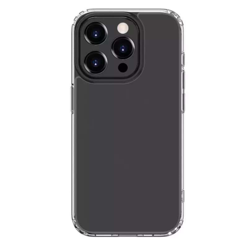 Evelatus Apple iPhone 15 Pro Max Capa de silicone militar à prova de choque TPU transparente