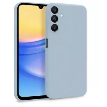 Evelatus Capa de Silicone Soft Touch Premium para Samsung Galaxy A15 Azul Cinzento