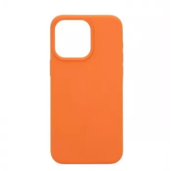 Connect Capa de Silicone Soft Touch MagSafe Premium New Function para Apple iPhone 15 Pro Max Laranja