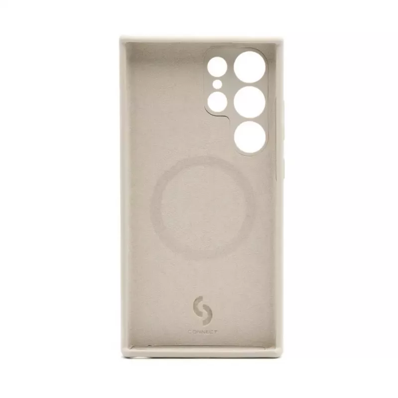 Connect Capa de silicone Soft Touch magnética de qualidade premium para Samsung Galaxy S24 Ultra cinzento