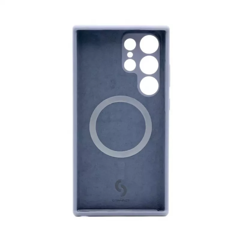 Connect Capa de silicone Soft Touch magnética de qualidade premium para Samsung Galaxy S24 Ultra azul meia-noite
