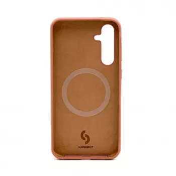 Connect Capa de silicone Soft Touch magnética de qualidade premium para Samsung Galaxy S23 FE castanho saddle