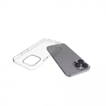 Connect Capa de silicone transparente 1,5mm TPU para Apple iPhone 15 Pro Max transparente