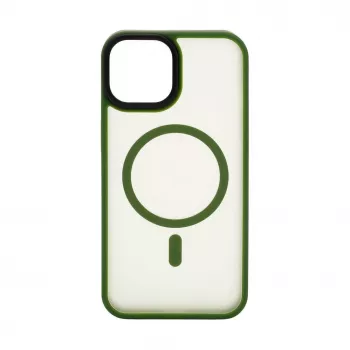 Connect Capa híbrida com íman PC+TPU para Apple iPhone 13 Pro Max verde