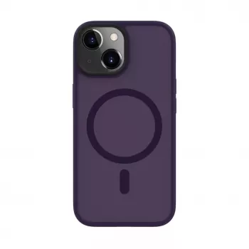 Connect Capa híbrida com íman PC+TPU para Apple iPhone 14 roxo profundo