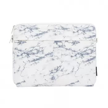 iLike Mala para portátil 15-16 polegadas em tecido com alça Marble branca