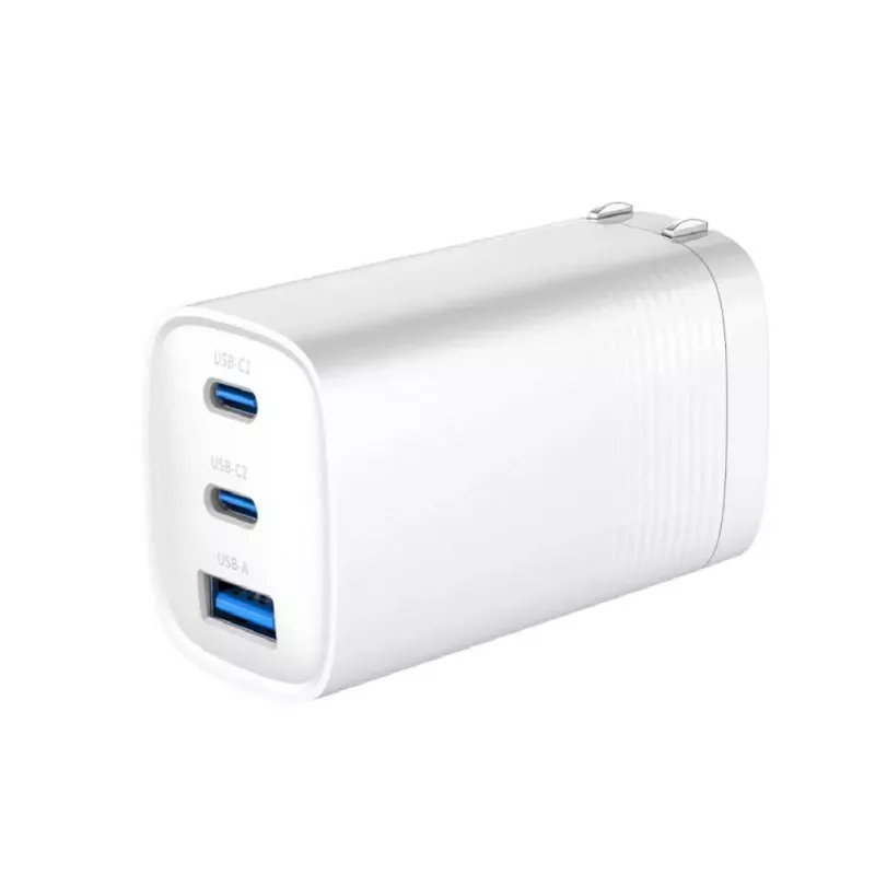 Evelatus Carregador rápido 65W Max CN USB-C1/USB-C1/USB-A branco