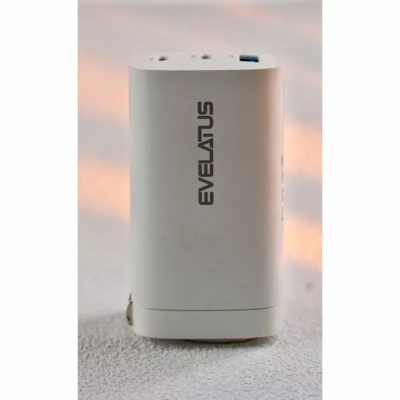 Evelatus Carregador rápido 65W Max CN USB-C1/USB-C1/USB-A branco