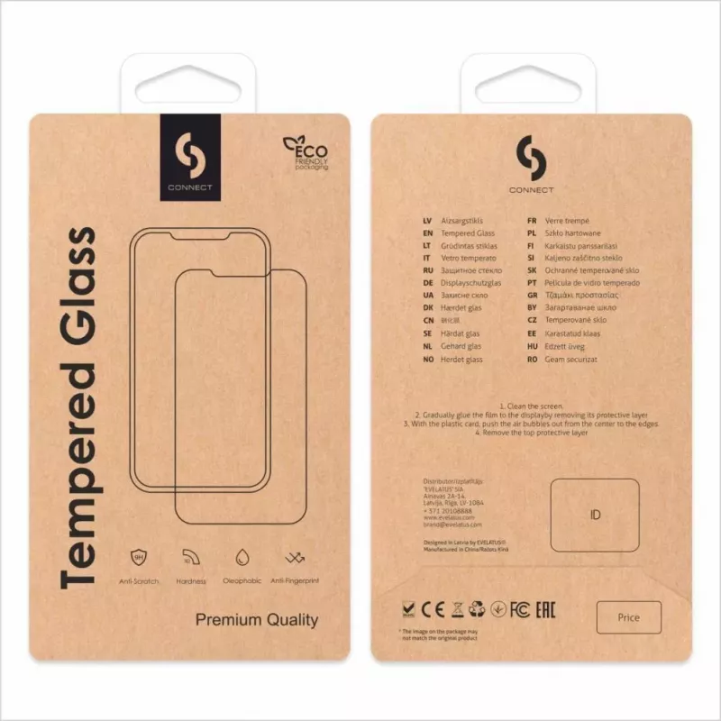 Protetor de ecrã Connect Xiaomi Redmi Note 13 Pro 5G 2.5D Full Cover Japan Glue Glass Anti-Static Stronger