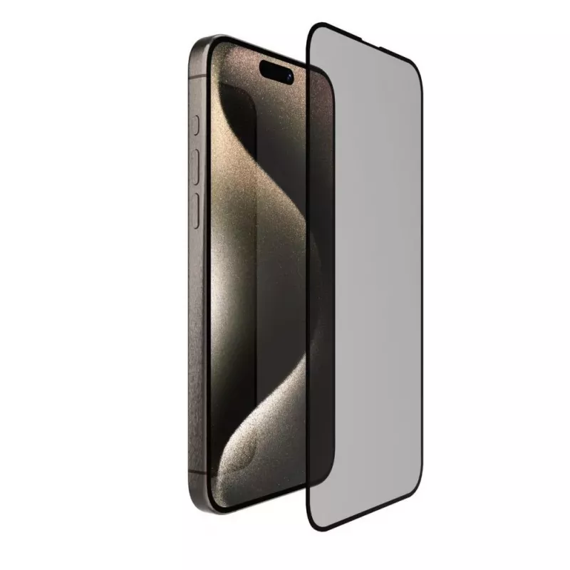 Película de vidro Connect Xiaomi Redmi 13C 4G / Poco C65 Privacy 2.5D Silk Full Cover Anti-Static Stronger preto